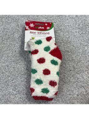 Airplus Aloe Infused Ultra Comfort Socks Christmas Polka Dot